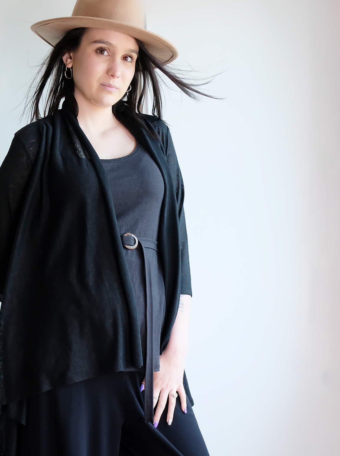 7 IN 1 CARDIGAN: 3/4 sleeve linen version