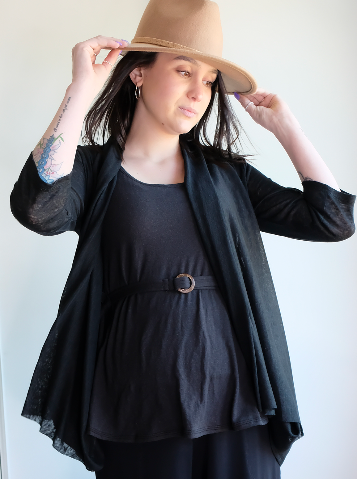 7 IN 1 CARDIGAN: 3/4 sleeve linen version