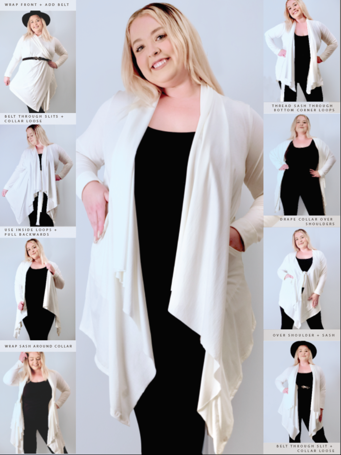 7 IN 1 CARDIGAN: 3/4 sleeve linen version