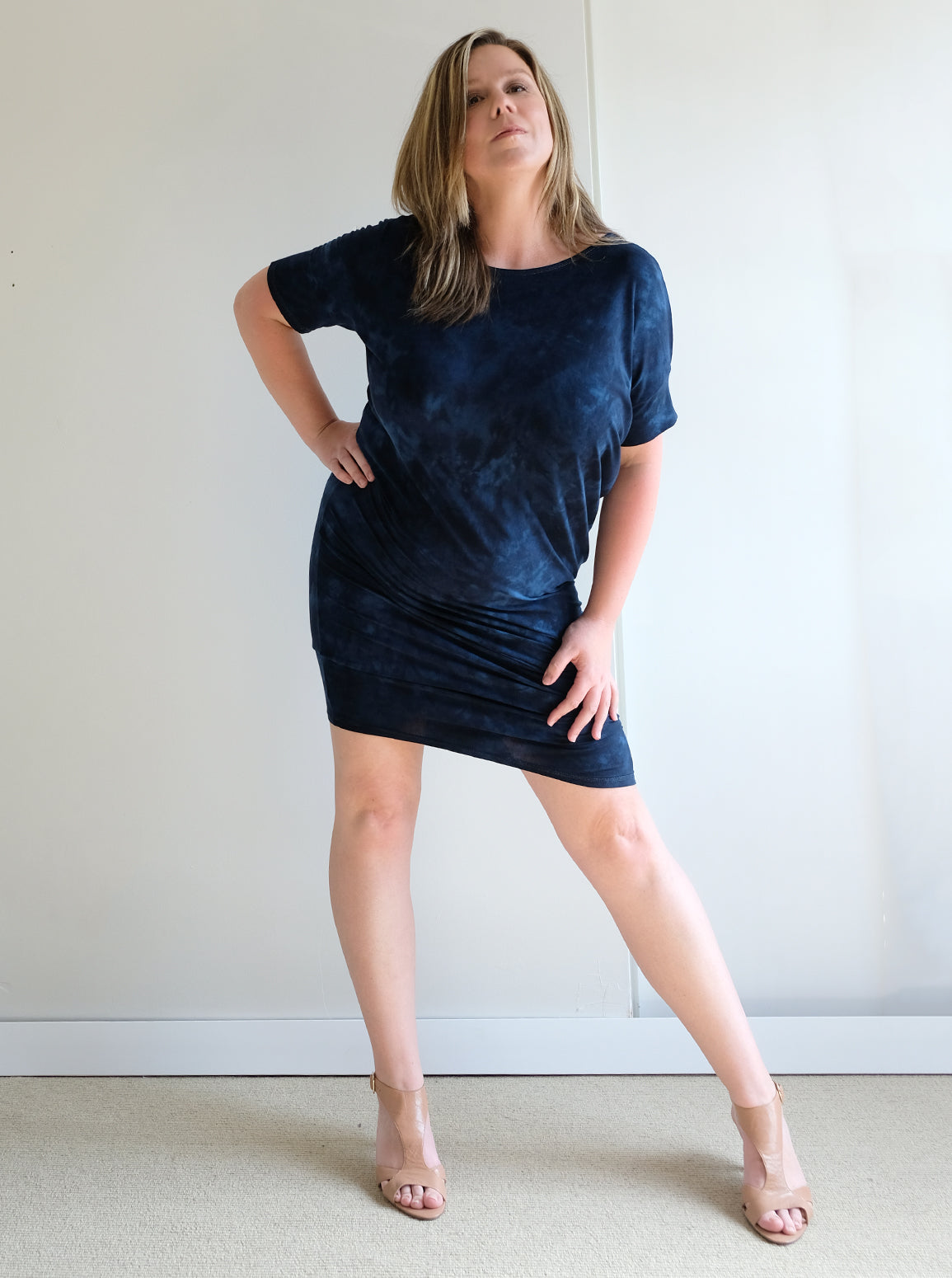 REVERSIBLE ASYMMETRIC DRESS/TUNIC: Made to order