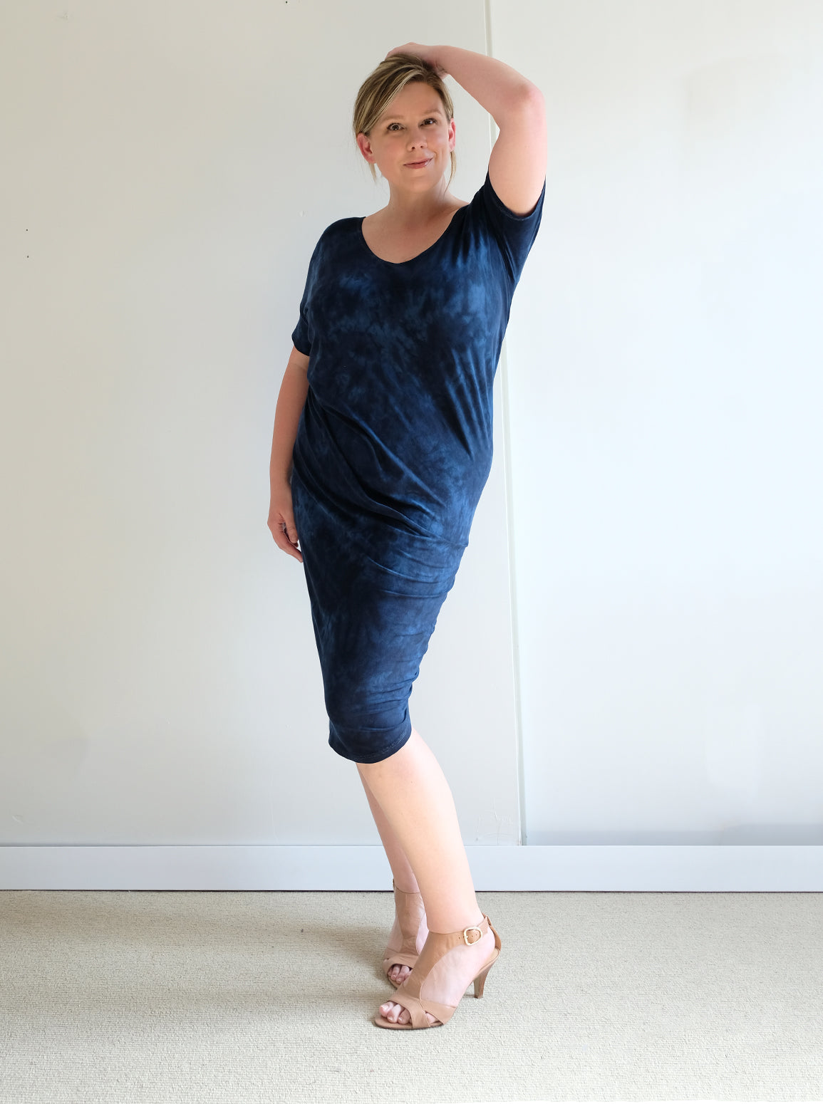 REVERSIBLE ASYMMETRIC DRESS/TUNIC: Made to order