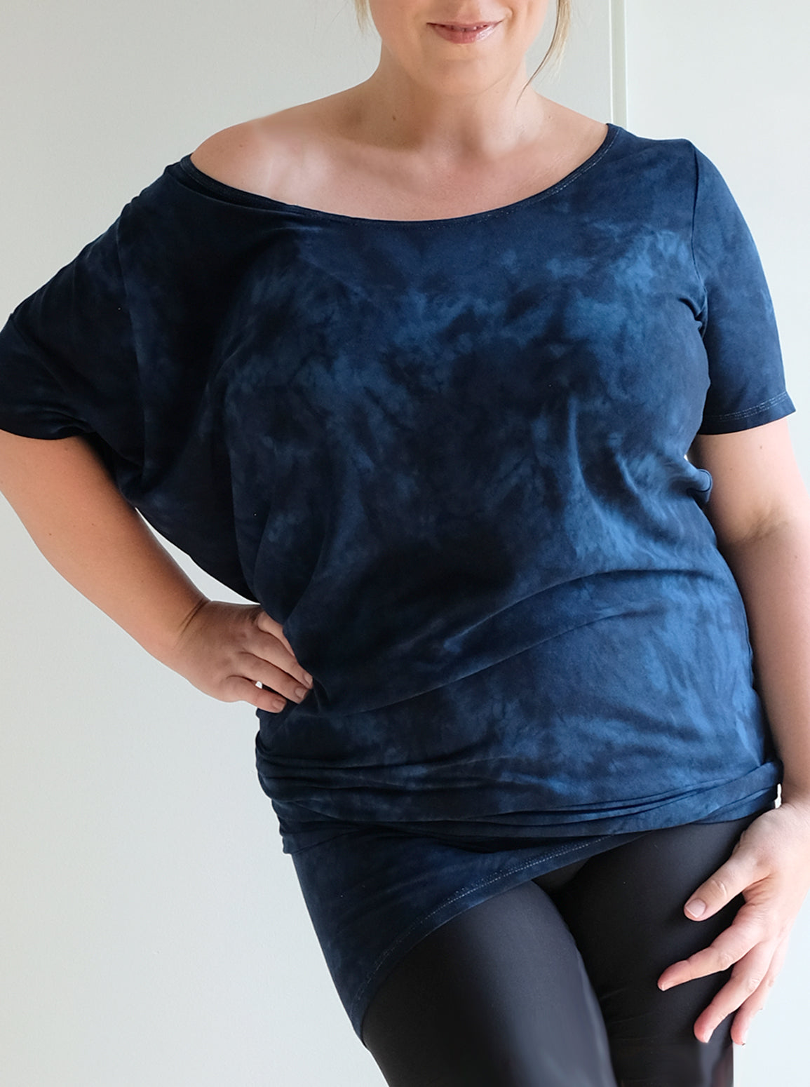 REVERSIBLE ASYMMETRIC DRESS/TUNIC: Made to order