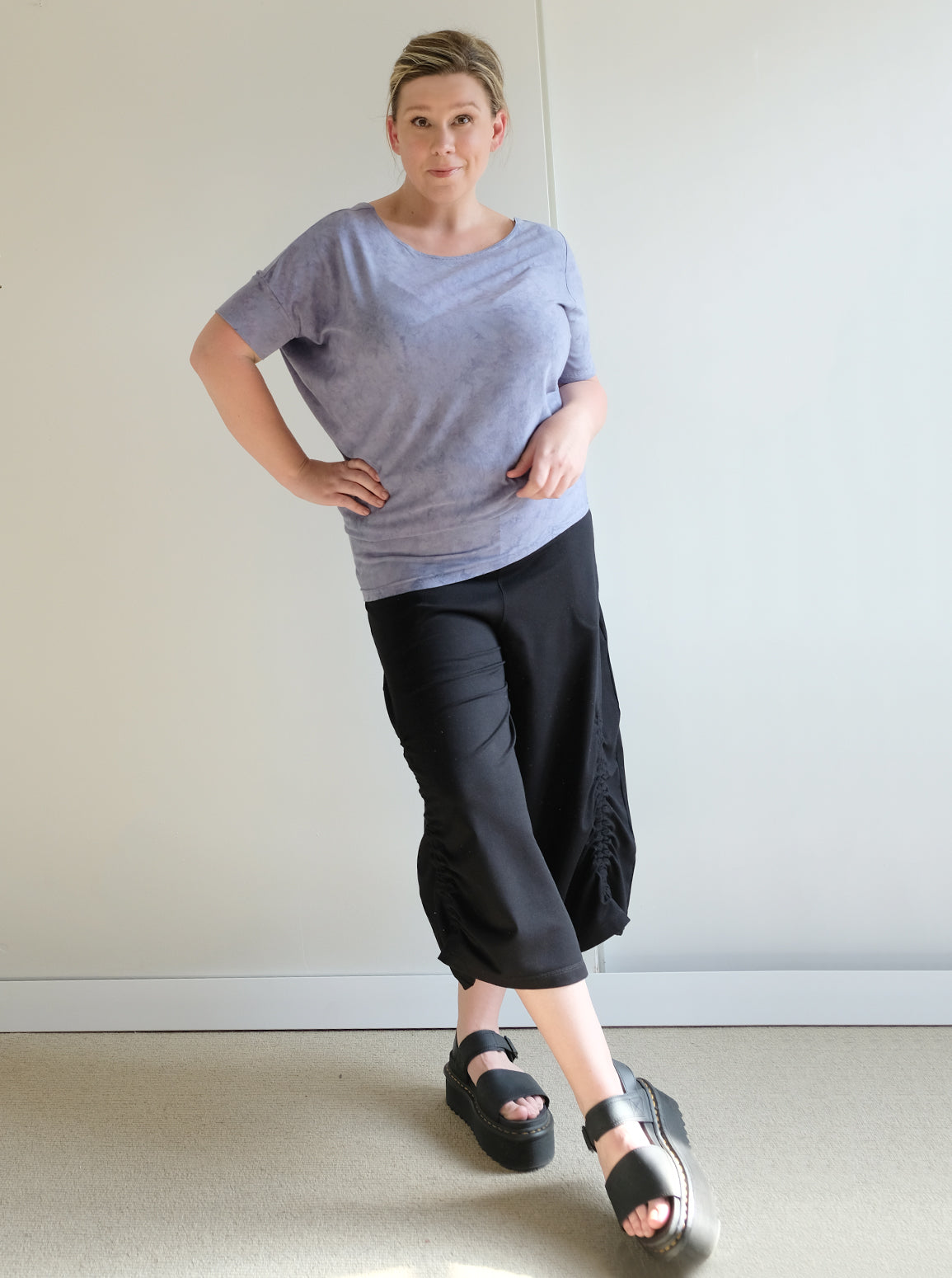 REVERSIBLE ASYMMETRIC DRESS/TUNIC: Made to order