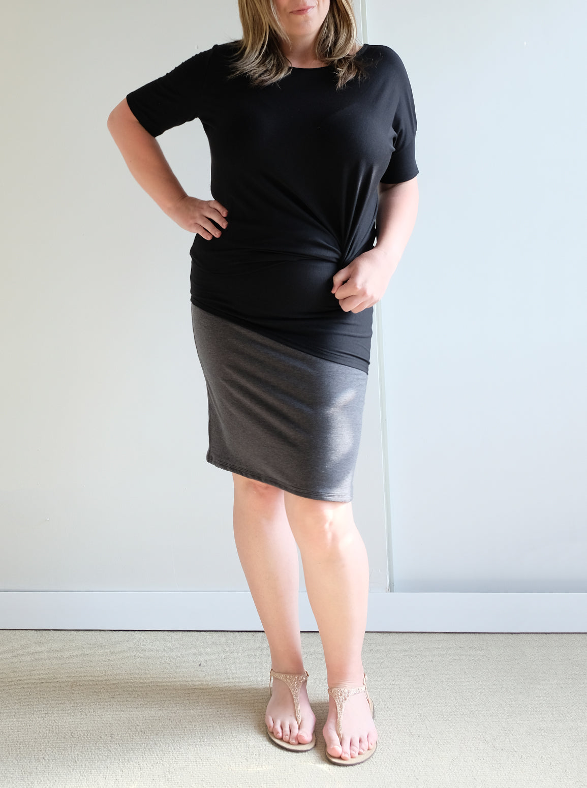 REVERSIBLE ASYMMETRIC DRESS/TUNIC: Made to order