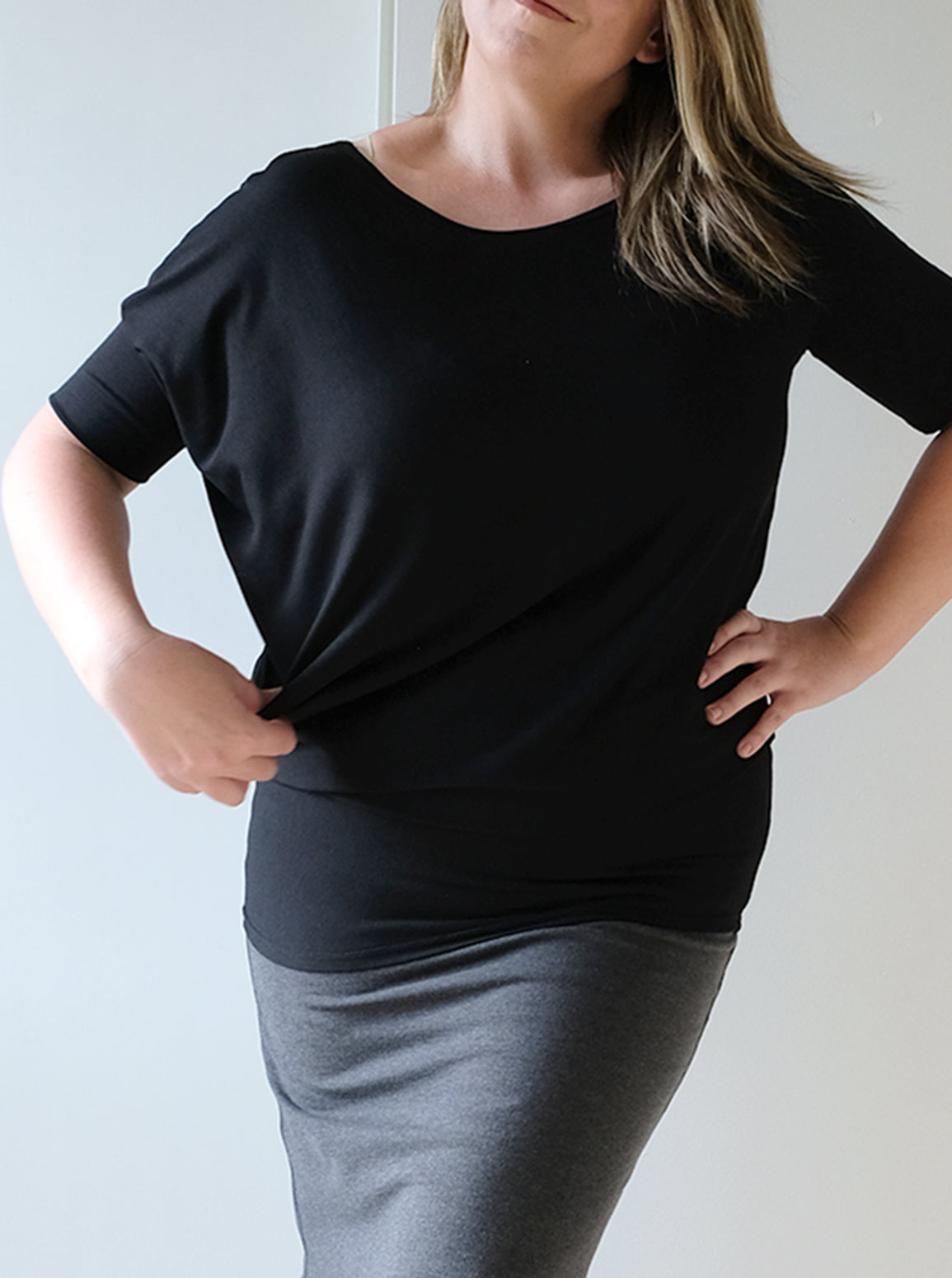 REVERSIBLE ASYMMETRIC DRESS/TUNIC: Made to order