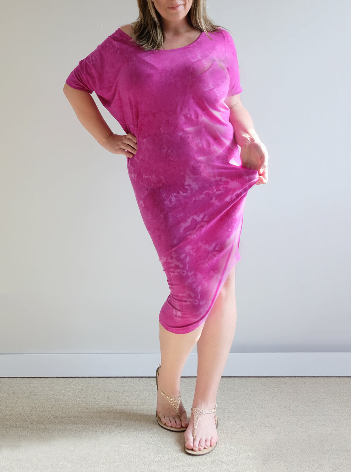 REVERSIBLE ASYMMETRIC DRESS/TUNIC: Made to order