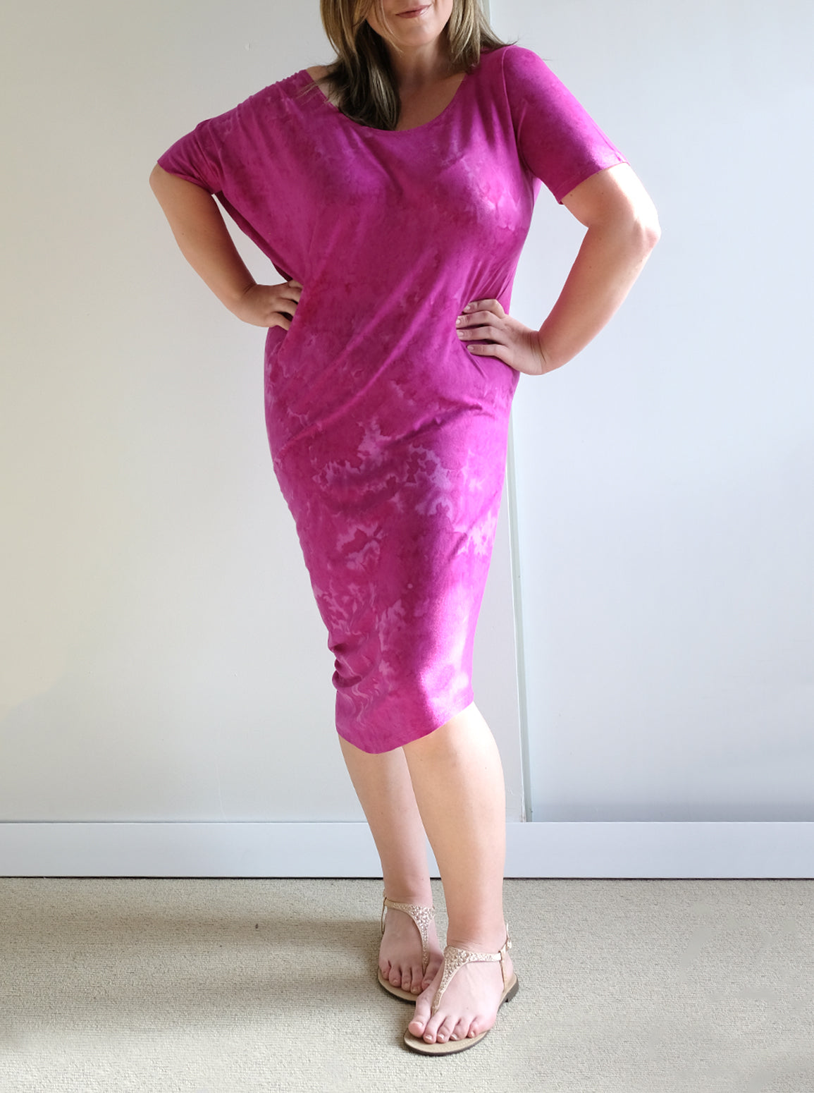 REVERSIBLE ASYMMETRIC DRESS/TUNIC: Made to order