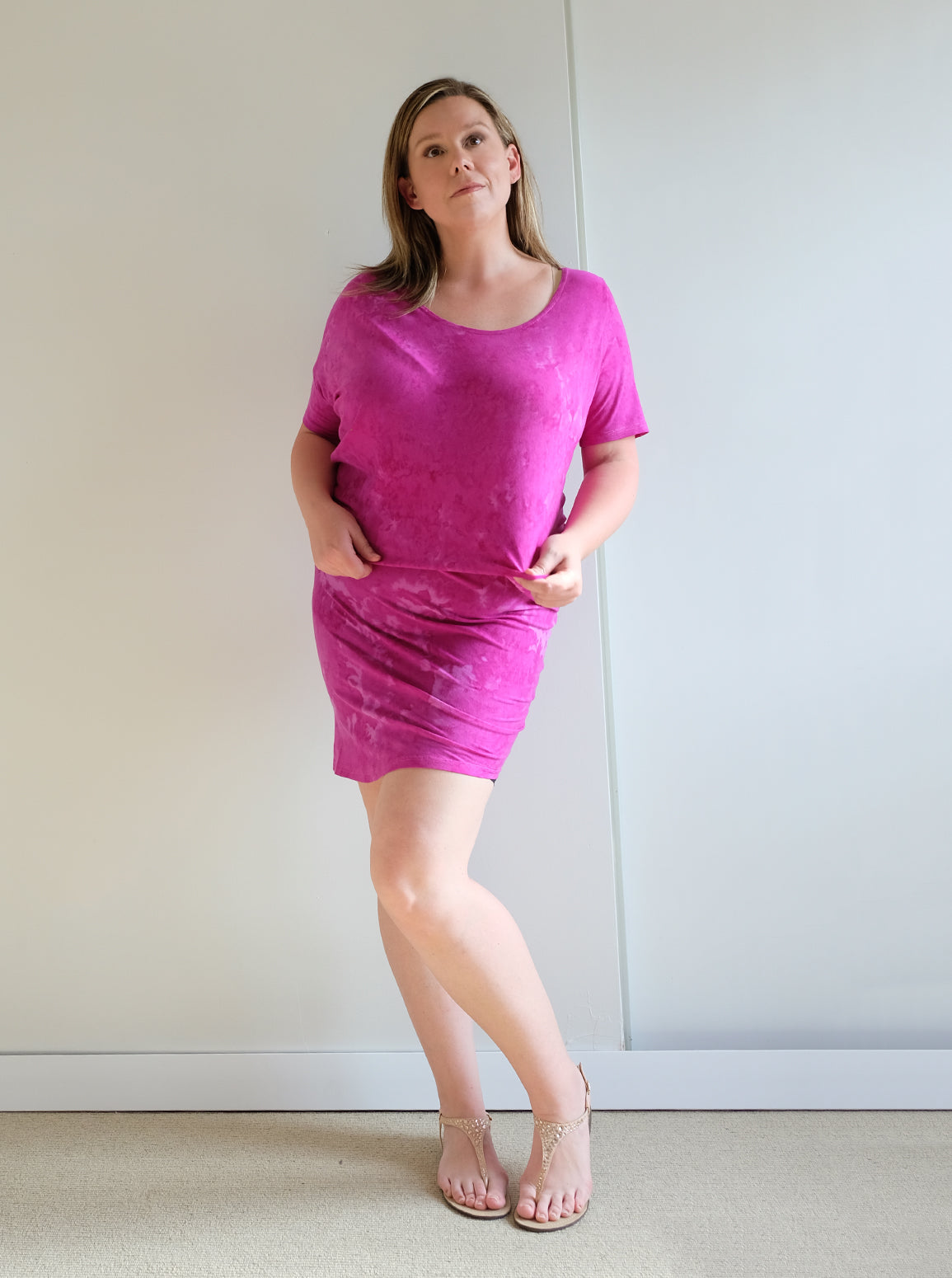 REVERSIBLE ASYMMETRIC DRESS/TUNIC: Made to order