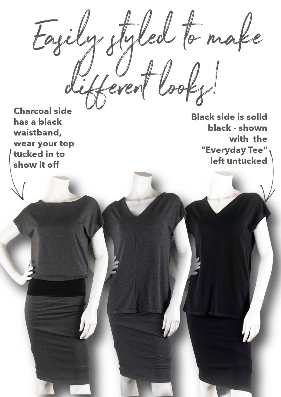 Pre - Order | All Day Reversible Skirt | Canadian Made Womens Clothing | Ecolove 